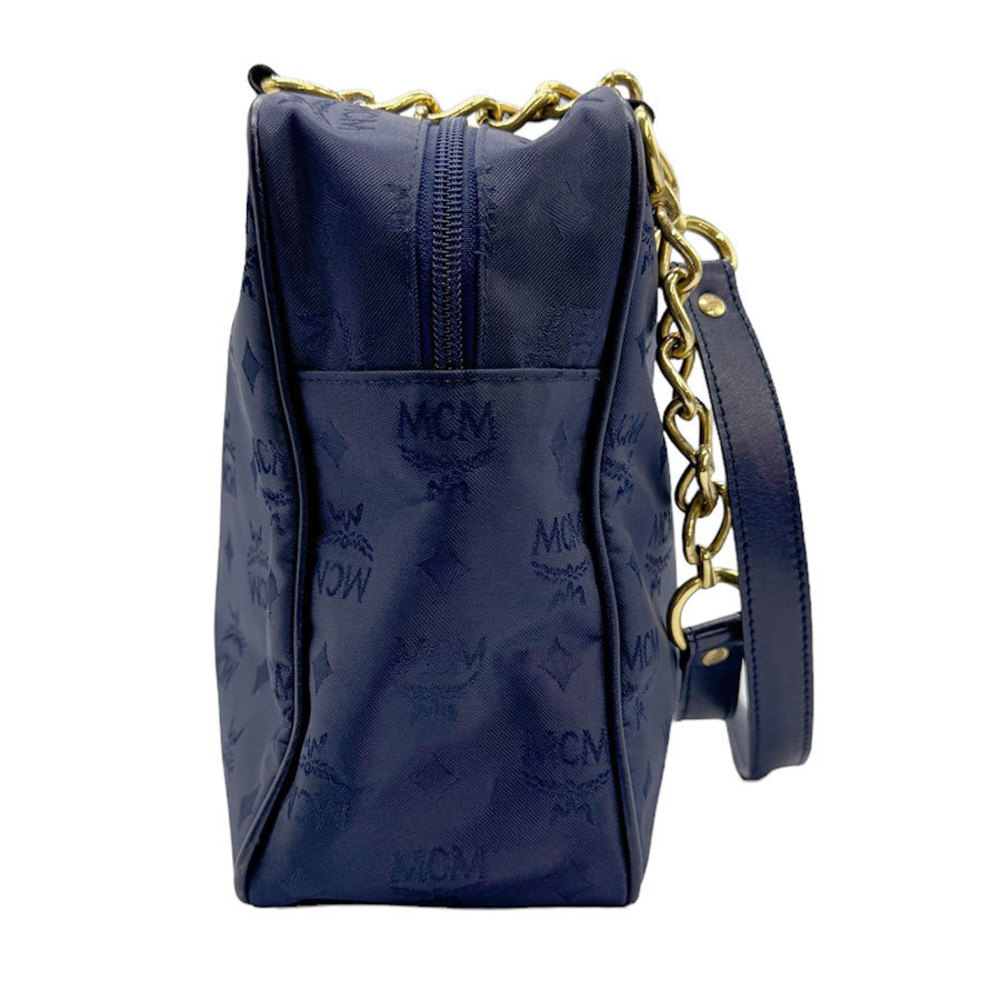 MCM Shoulder Bag Navy Blue - Picture 2 of 5